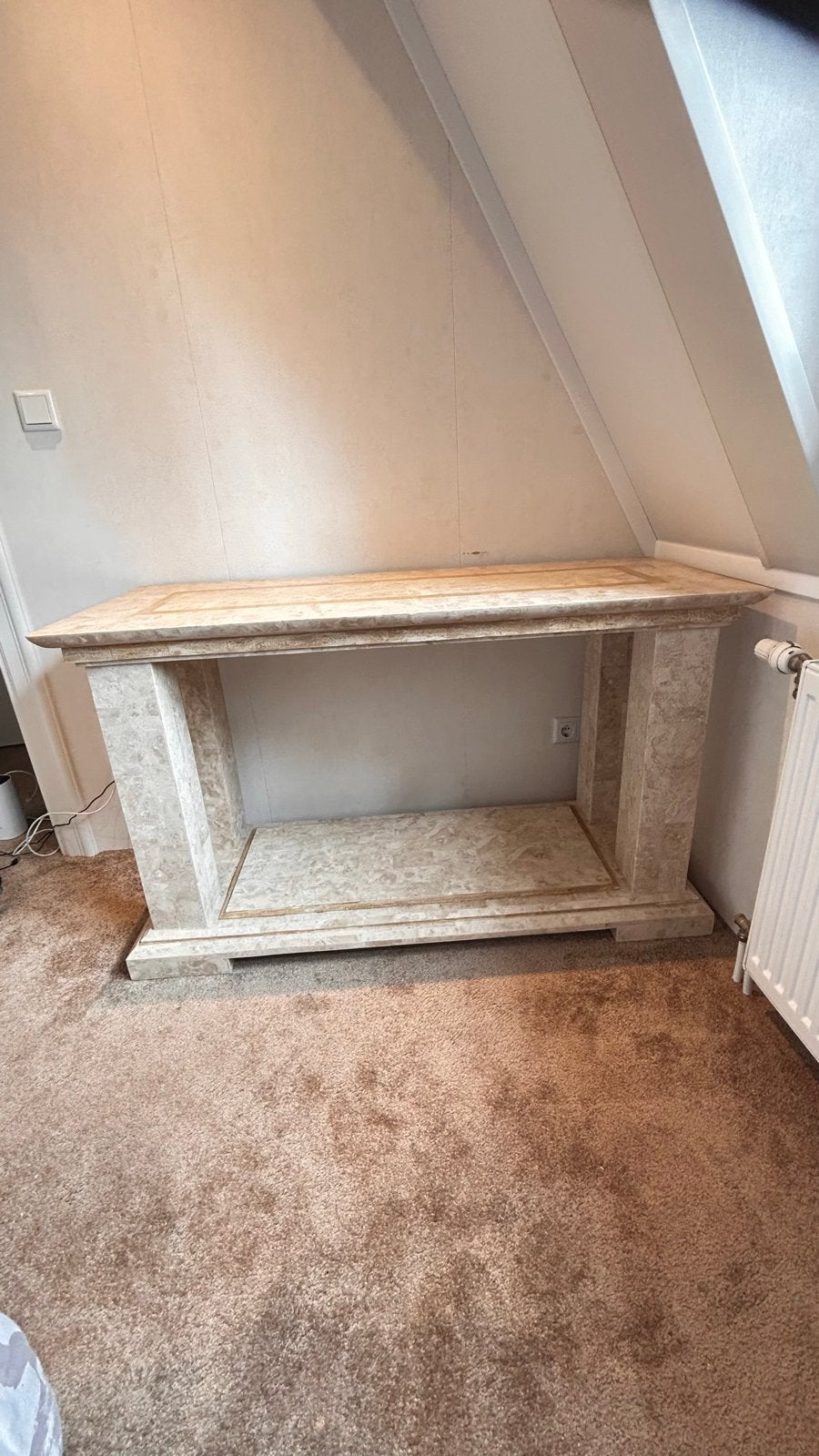 Stijlvolle Marmeren Console-/Sidetable, Ophalen, Overige materialen, Gebruikt, 100 tot 150 cm