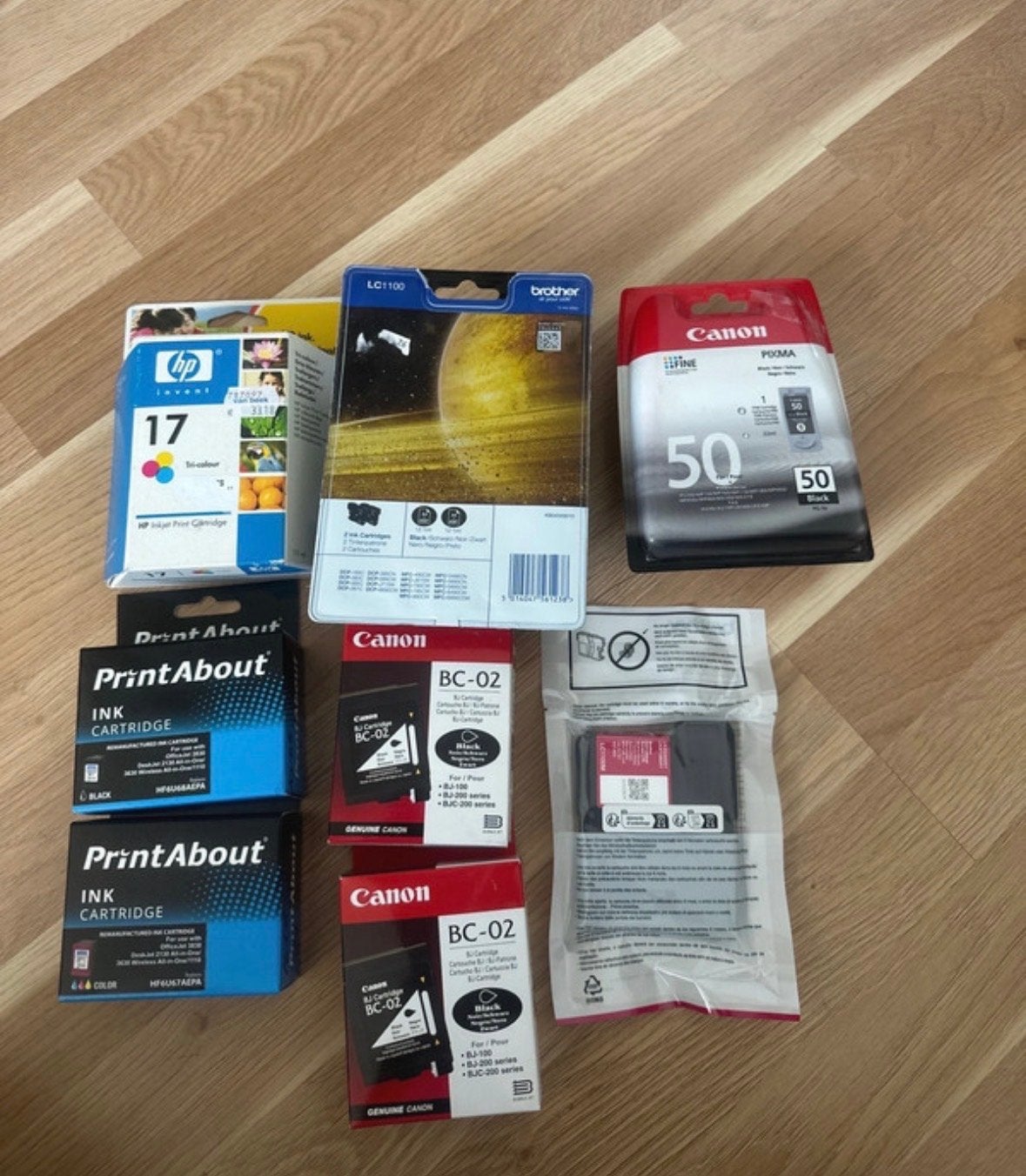 Diverse inktcartridges: HP, Brother, Canon - Nieuw en Gebrui, Ophalen of Verzenden, Gebruikt, Cartridge