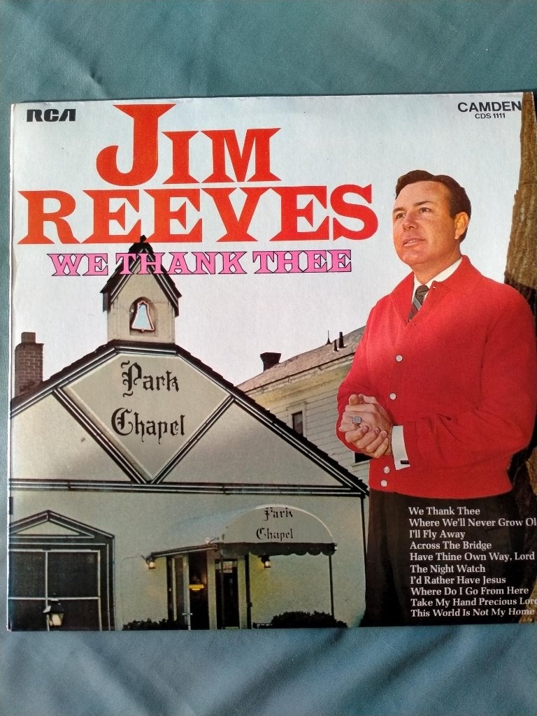 LP  -  Jim Reeves  -  We Thank Thee  -  1962, Ophalen of Verzenden, Zo goed als nieuw, 12 inch, Fotohoes