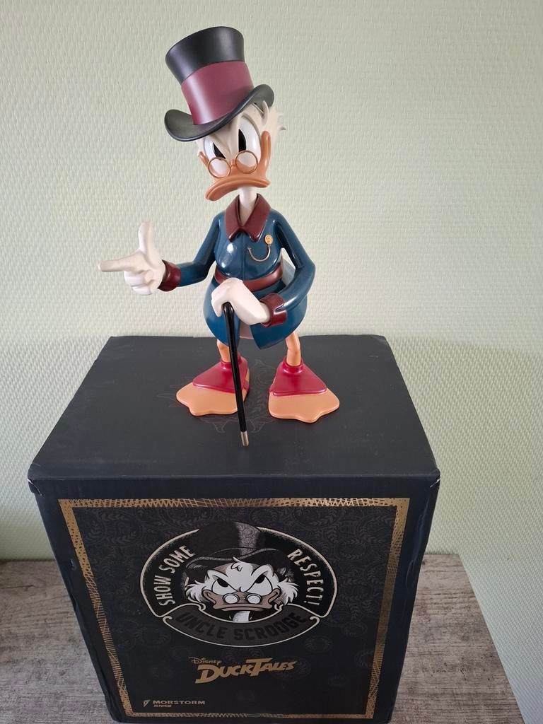 Uniek Disney Morstorm Dagobert Duck beeld - Complete set, Ophalen of Verzenden, Overige figuren, Zo goed als nieuw, Beeldje of Figuurtje