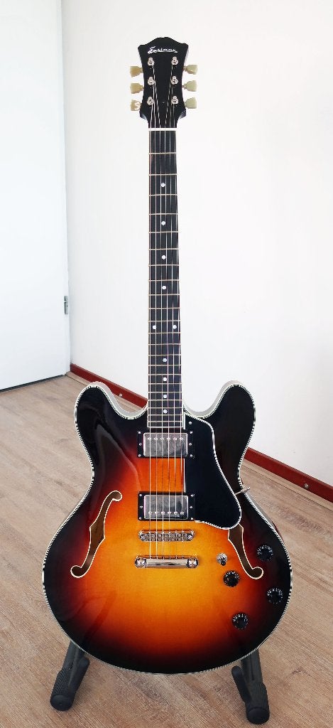 Eastman T386 thinline sunburst, Muziek en Instrumenten, Ophalen, Zo goed als nieuw, Semi-solid body, Overige merken