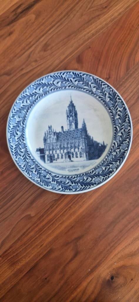 Delfts blauw sierbord Stadhuis Middelburg, Ophalen of Verzenden
