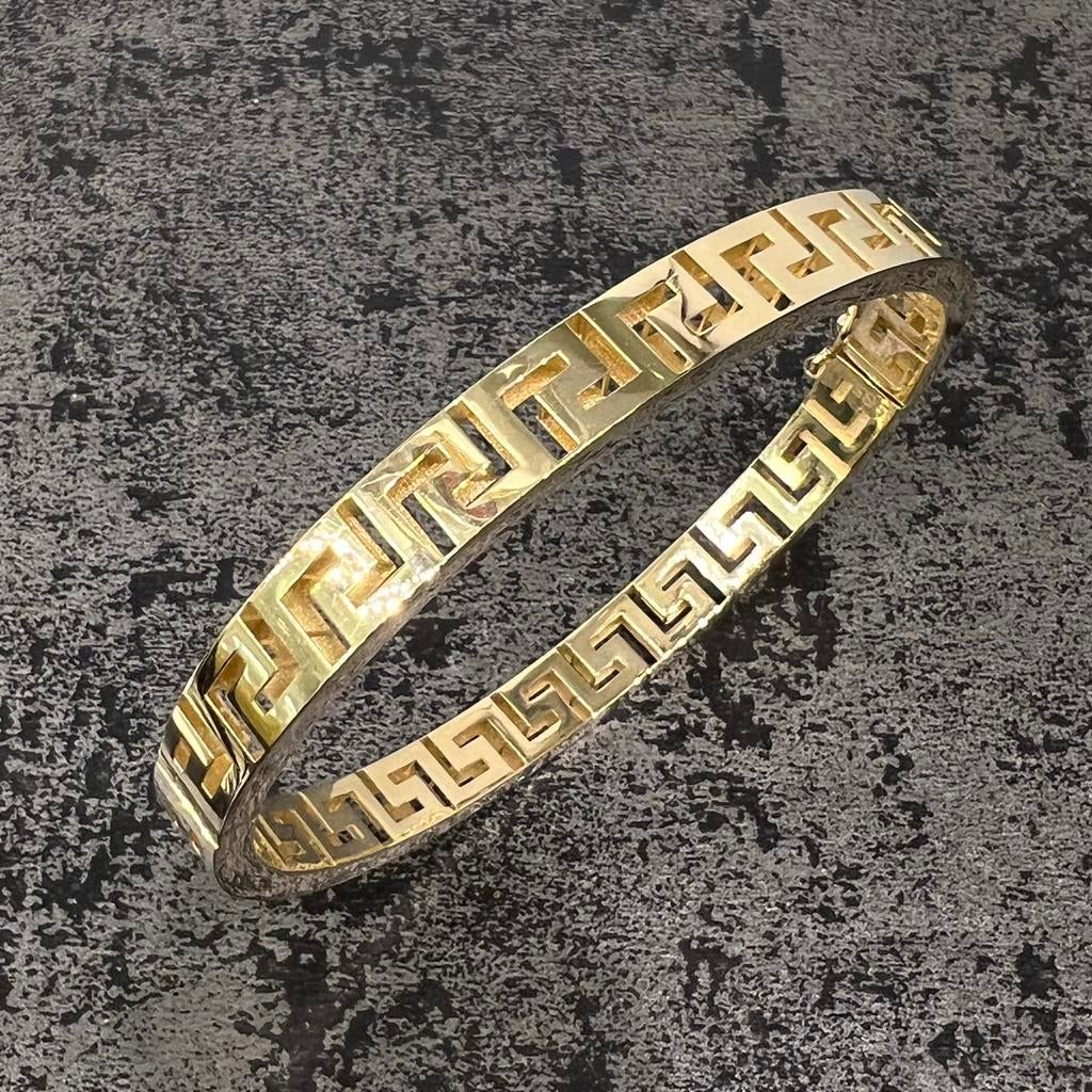 14k gouden armband prachtig schakel versace model, Sieraden, Tassen en Uiterlijk, Armbanden, Ophalen of Verzenden, Nieuw, Goud