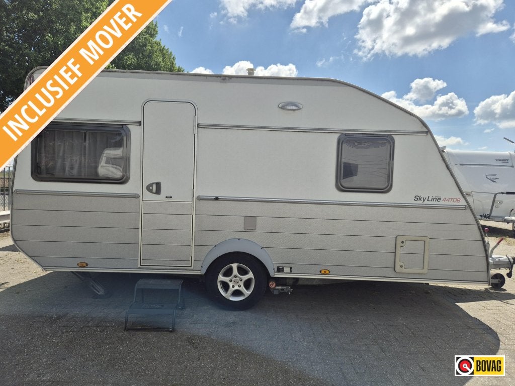 Kip Sky line 44 TDB mover luifel opblaasbare tent, Caravans en Kamperen, Standaardzit, Kip, Fietsenrek, Bedrijf