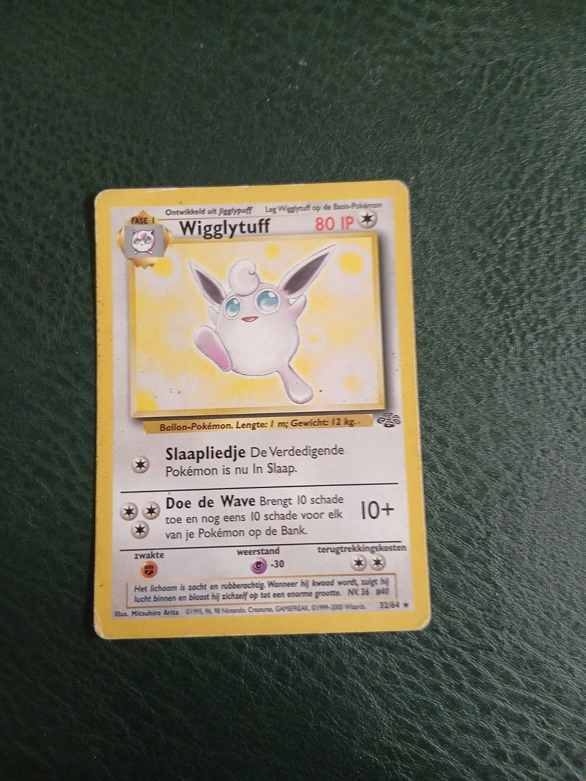 Wigglytuff Pokémon kaart (Nederlands) - Base Set, Ophalen of Verzenden, Gebruikt, Losse kaart