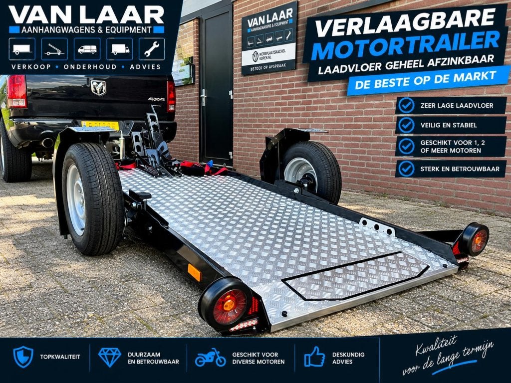 Afzinkbare Verlaagbare Opvouwbare Motortrailer 1/2 motoren