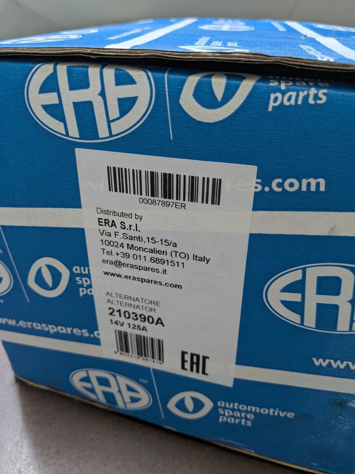 Dynamo 14V 125A Opel Vivaro/R Trafic/N Primastar ERA 210390A, Auto-onderdelen, Motor en Toebehoren, Ophalen of Verzenden, Nieuw