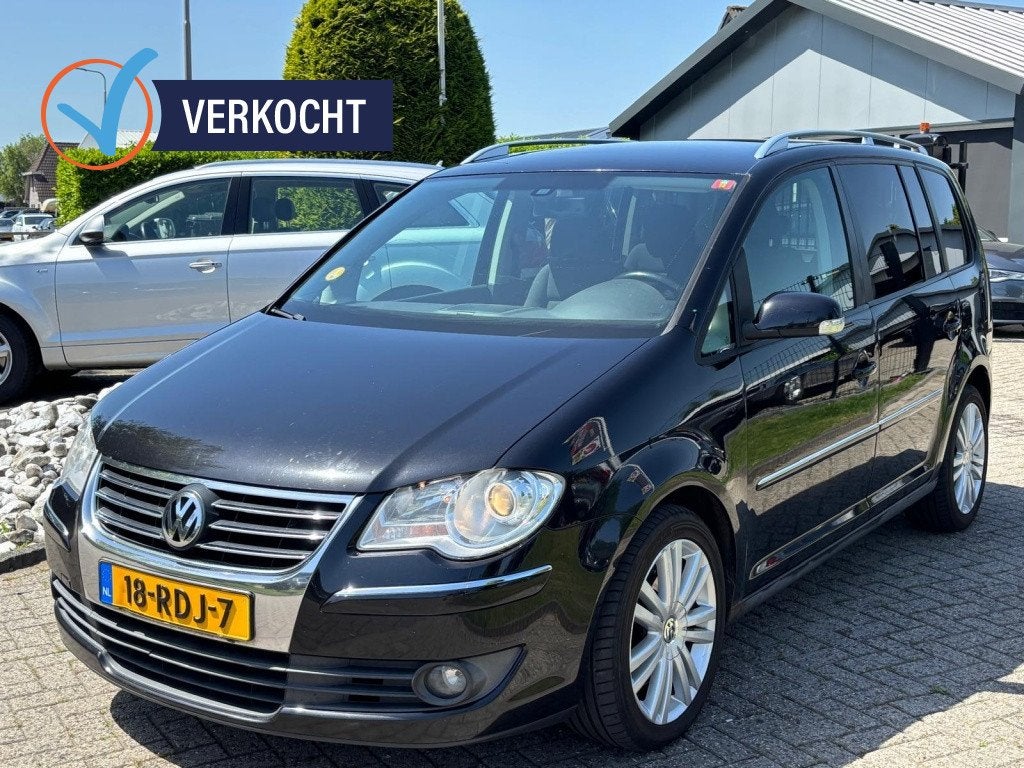 Volkswagen Touran 2.0 TDI Highline DSG Automaat Zwart 2007, Auto's, Volkswagen, Automaat, Gebruikt, 4 cilinders, Zwart