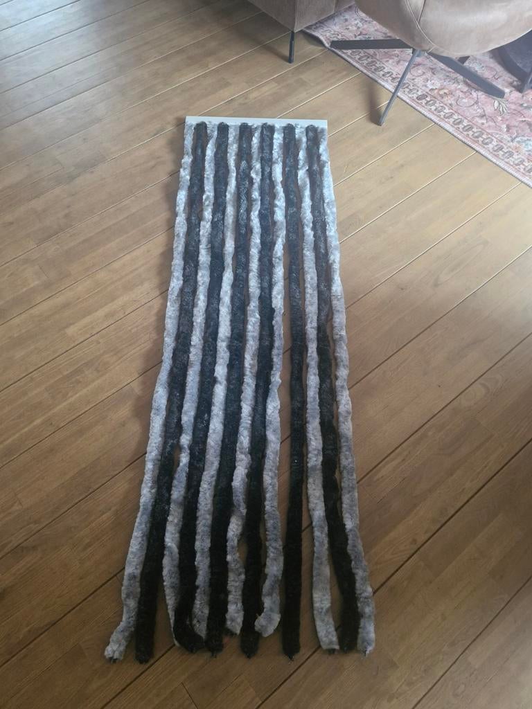 Kattenstaart vliegengordijn zwart grijs caravan., Ophalen of Verzenden, Nieuw, Grijs