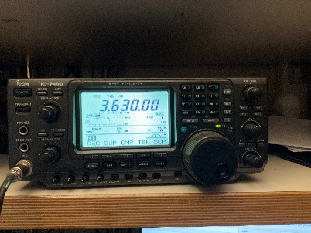 Icom ic7400 met HP laptop, Telecommunicatie, Ophalen, Gebruikt, Zender en Ontvanger