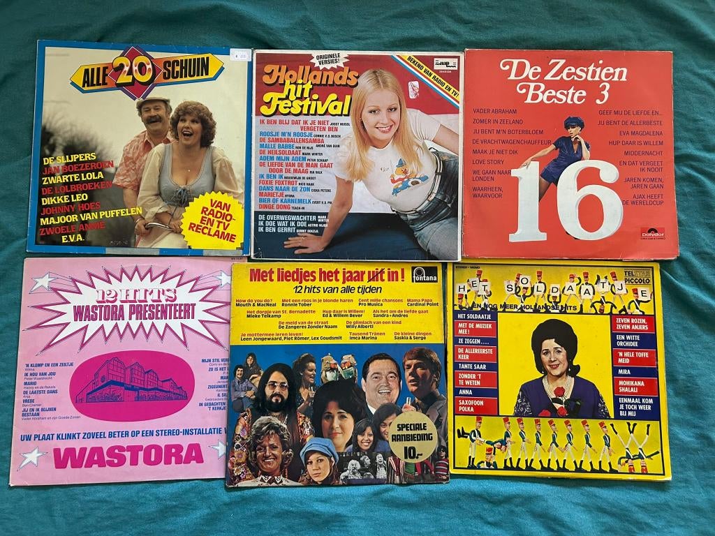 61 LP's Nederlandse hits verzamel (ook per stuk te koop), Gebruikt, Ophalen of Verzenden, 1970 - 1979, Levenslied of Smartlap