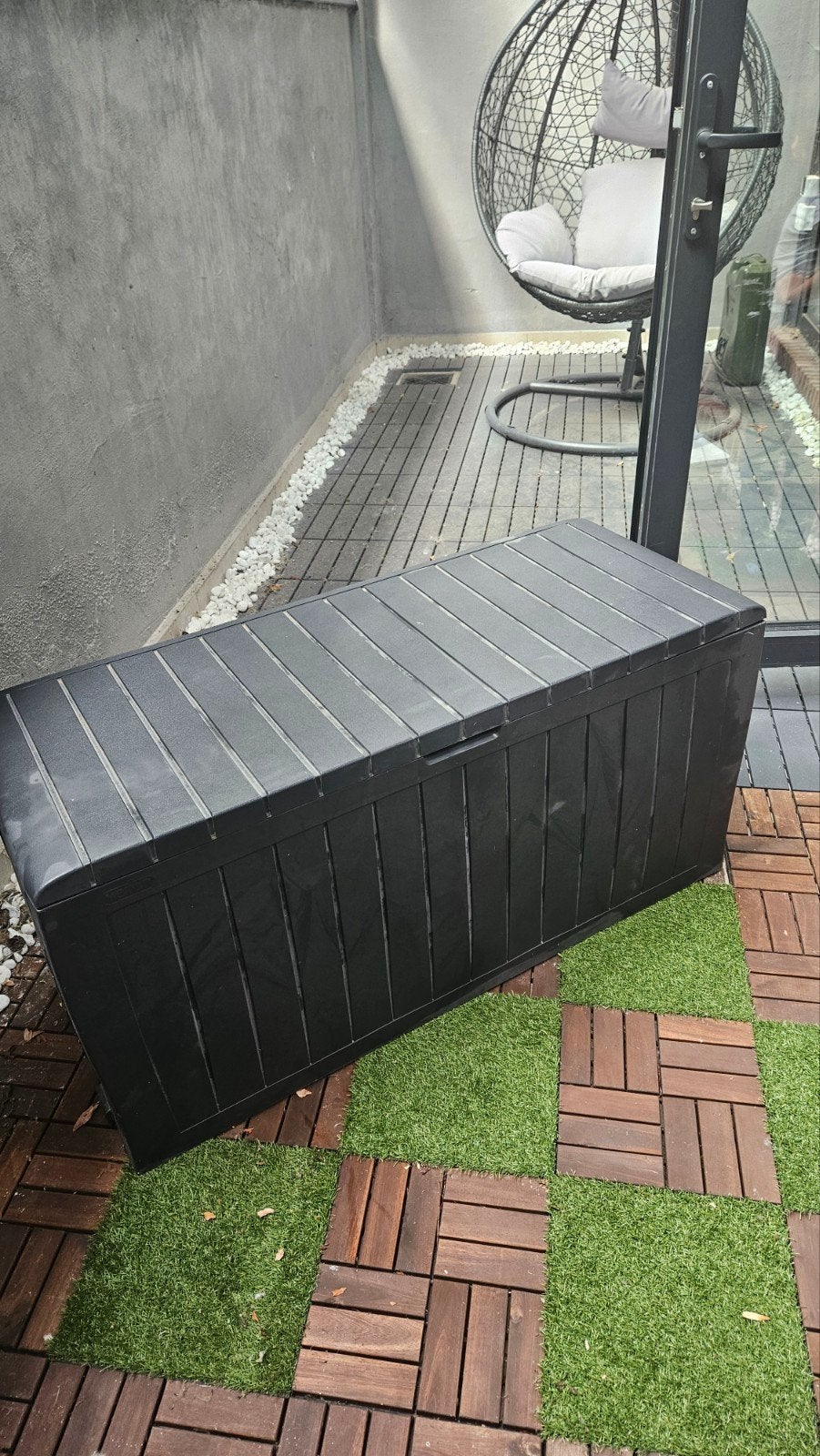 Terras/balkon opbergkist - Gebruikt maar functioneel, Tuin en Terras, Ophalen