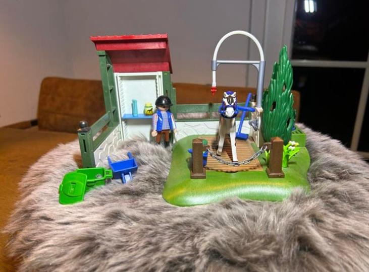 Playmobil paarden wasplaats, Kinderen en Baby's, Speelgoed | Playmobil, Ophalen of Verzenden, Zo goed als nieuw, Complete set