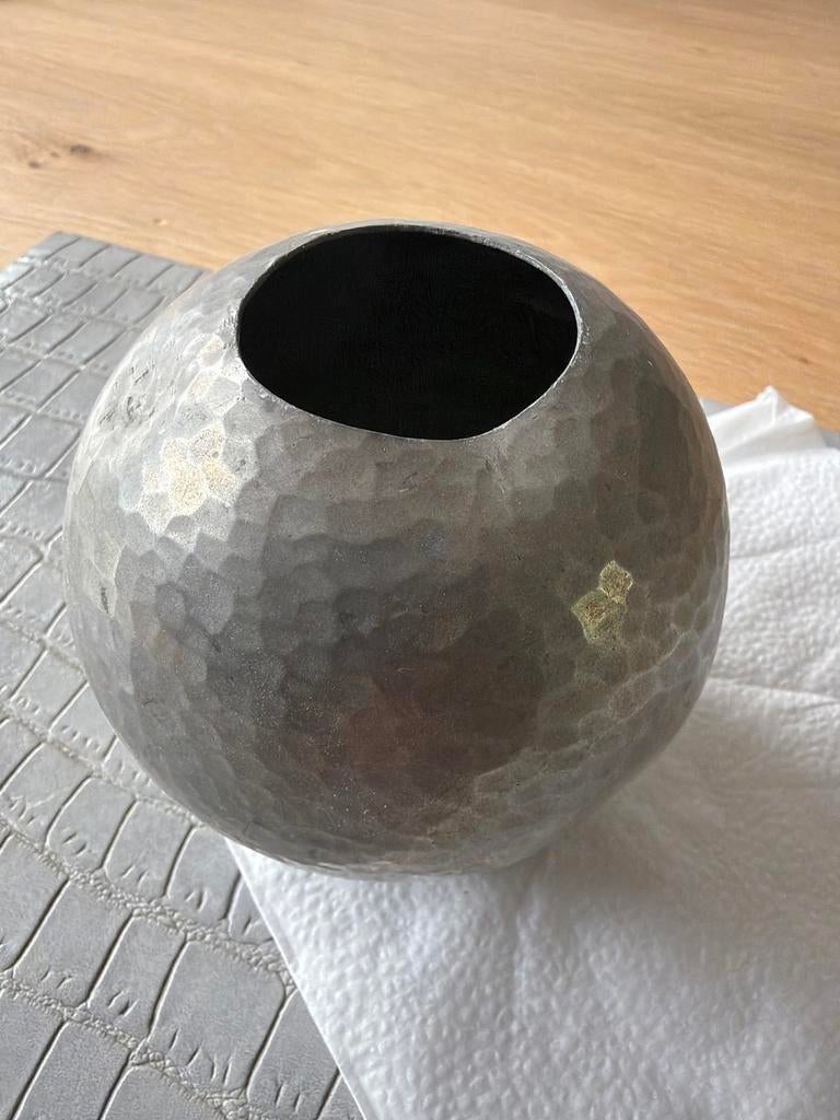 Vintage Tinnen Vaasje - F.U. Reijenga Amsterdam, Antiek en Kunst, Ophalen
