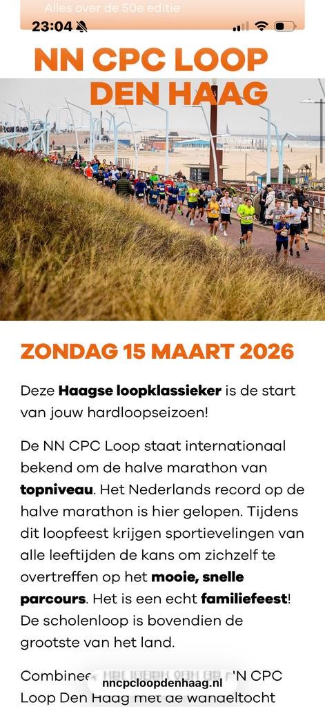 CPC halve marathon, Tickets en Kaartjes, Sport | Overige, Eén persoon, Oktober