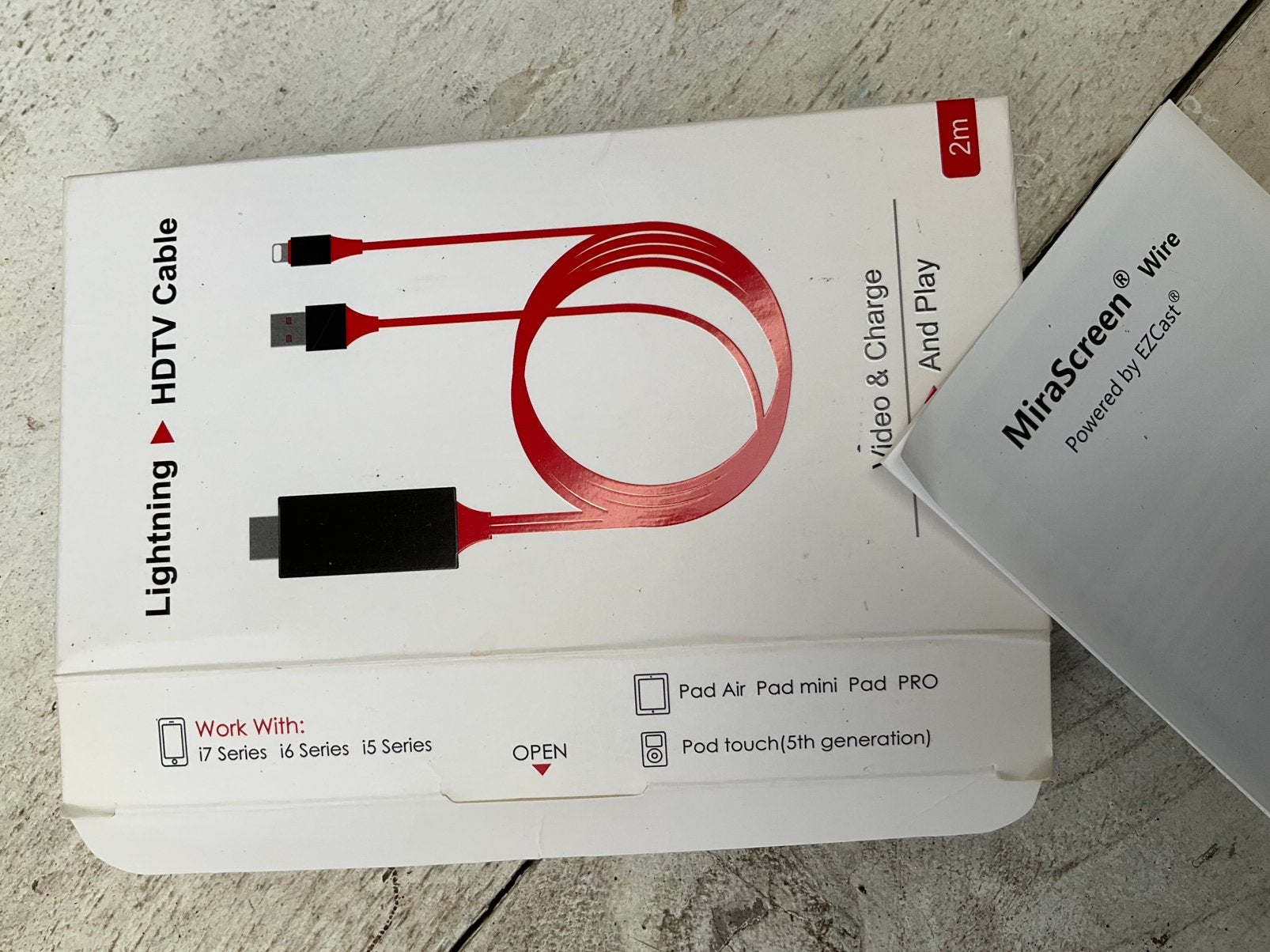 Mira Screen verloopkabel Lightning > HDMI, Verzenden, Nieuw, Minder dan 2 meter, HDMI-kabel