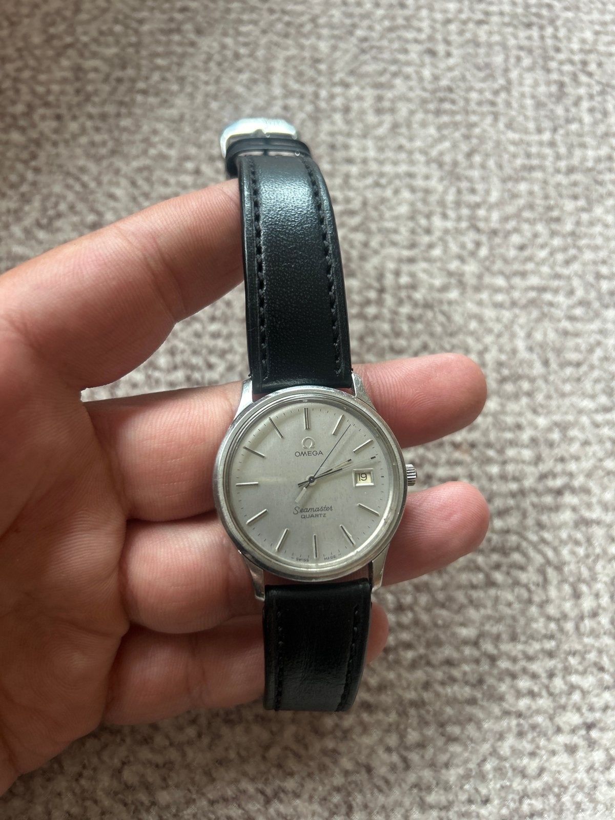 Omega Seamaster QUARTZ 36 MM Vintage, Ophalen, Zo goed als nieuw, Staal, Overige merken