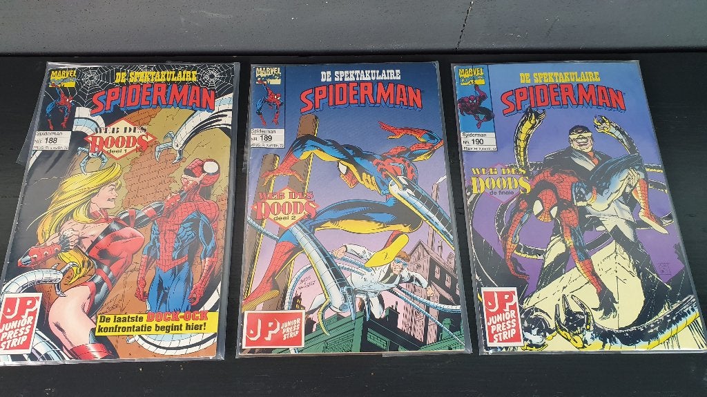 De Spektakulaire Spiderman 188, 189, 190 Web des Doos. 7A11, Boeken, Eén comic, Ophalen of Verzenden, Gelezen, Amerika