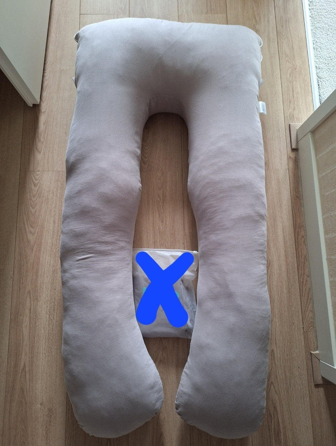 NIEUW - Litollo zwangerschapskussen XXL met grijze hoes, Ophalen of Verzenden, Nieuw, Voedingskussen