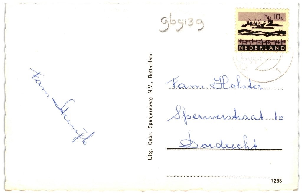 969139	Oostvoorne	ZH 1963	Gelopen met postzegel, Ophalen of Verzenden, 1960 tot 1980, Gelopen, Zuid-Holland