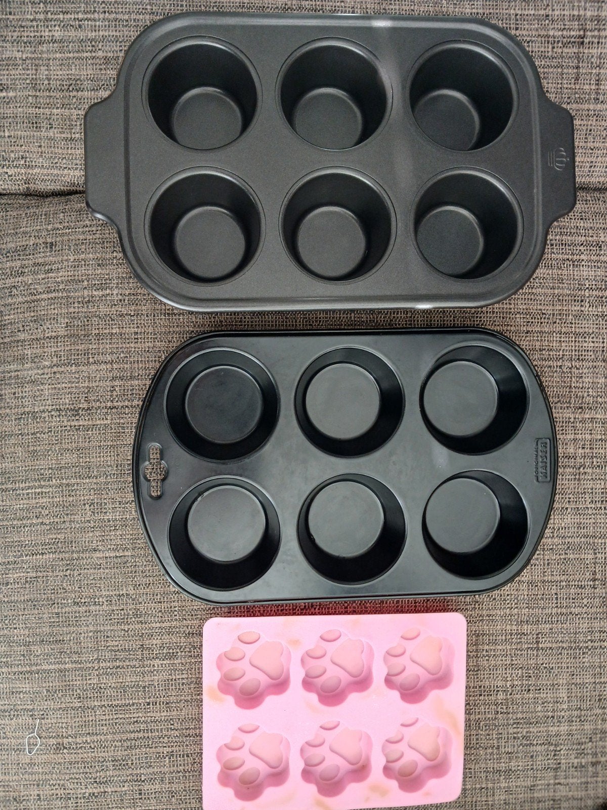 Muffin bakvormen en siliconen vormpje, Ophalen of Verzenden, Zwart, Metaal, Overige merken
