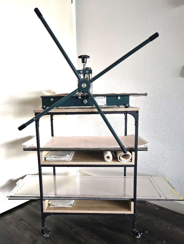 etspers en veel printmaking materiaal, Antiek en Kunst, Kunst | Etsen en Gravures, Ophalen, Overige technieken