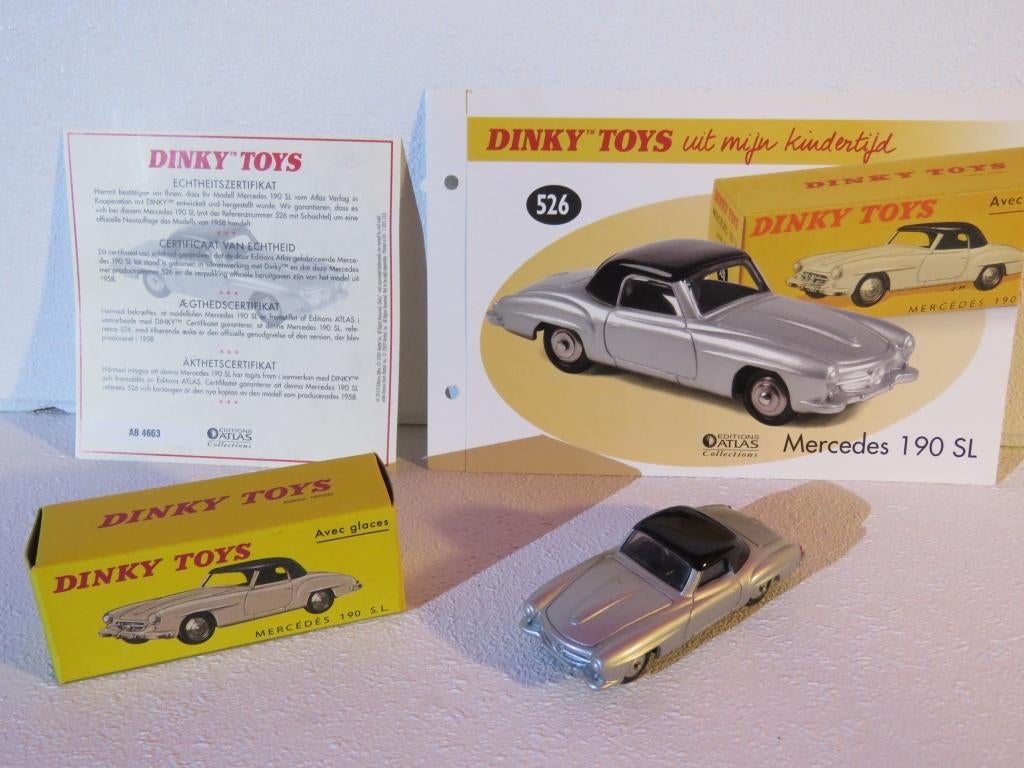 Dinky Toys 526 Mercedes 190 SL Atlas, Hobby en Vrije tijd, Modelauto's | 1:43, Ophalen of Verzenden, Zo goed als nieuw, Auto, Dinky Toys