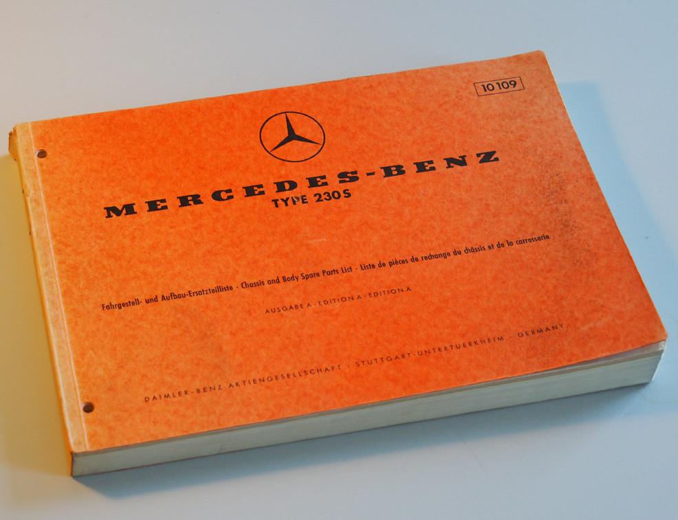 Mercedes-Benz 230S onderdelenboek, Ophalen of Verzenden