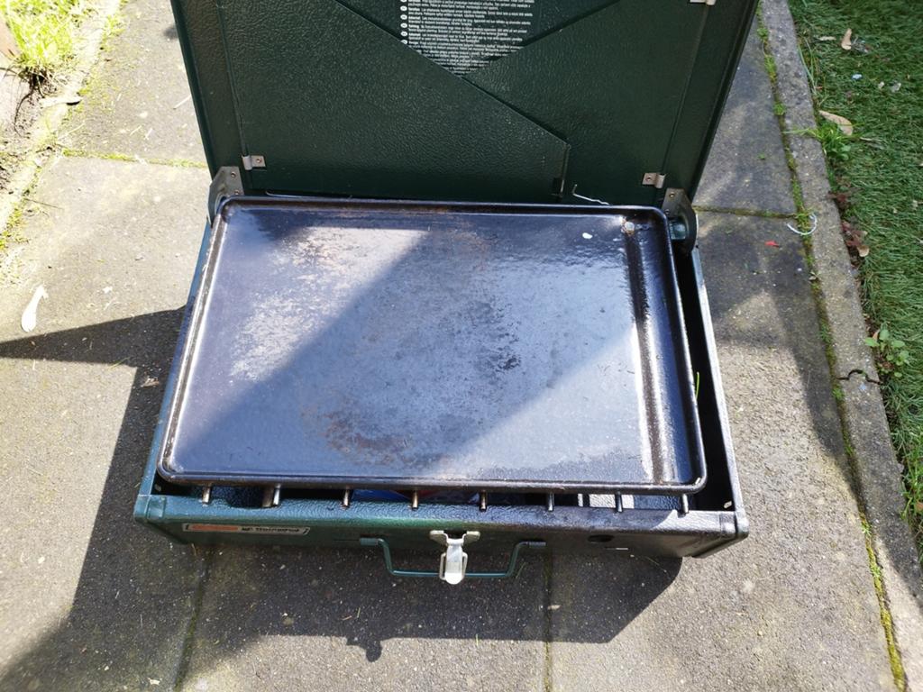 Bakplaat gietijzer, passend op Coleman 424 etc., Ophalen of Verzenden, Gebruikt