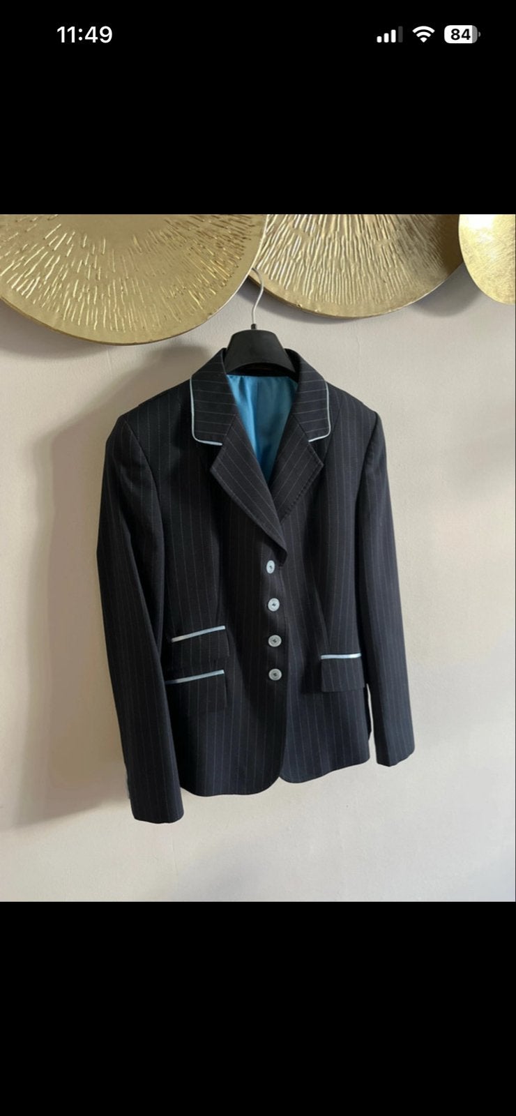 Jeamo wedstrijdjasje maat 40/L - elegant en stijlvol, Kleding | Dames, Jasjes, Kostuums en Pakken, Blauw, Maat 42/44 (L), Ophalen of Verzenden