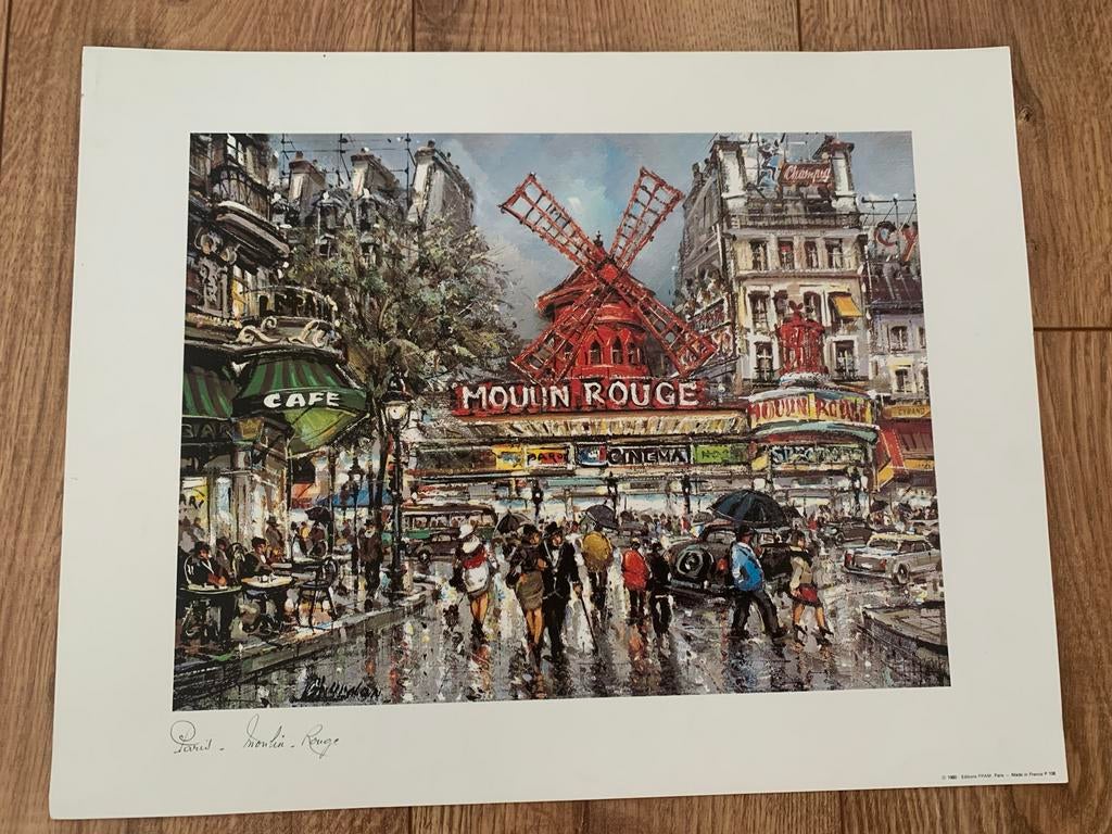 Moulin Rouge Parijs print - Maurice Legendre, Ophalen of Verzenden
