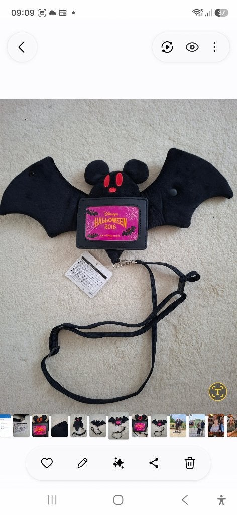 Halloween Vleermuis, DISNEY JAPAN, zeldzaam, Ophalen of Verzenden, Zo goed als nieuw, Feestartikel, Halloween of Griezel