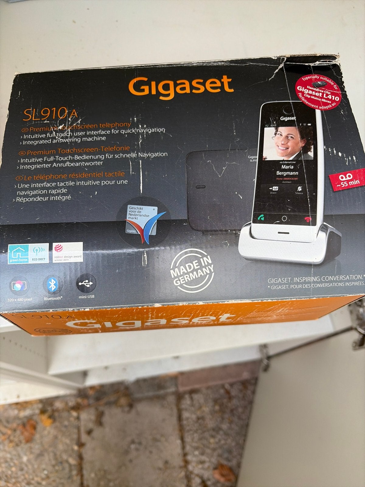 Gigaset SL910A DECT telefoon met touchscreen en antwoordappa, Verzenden, Gebruikt, 2 handsets