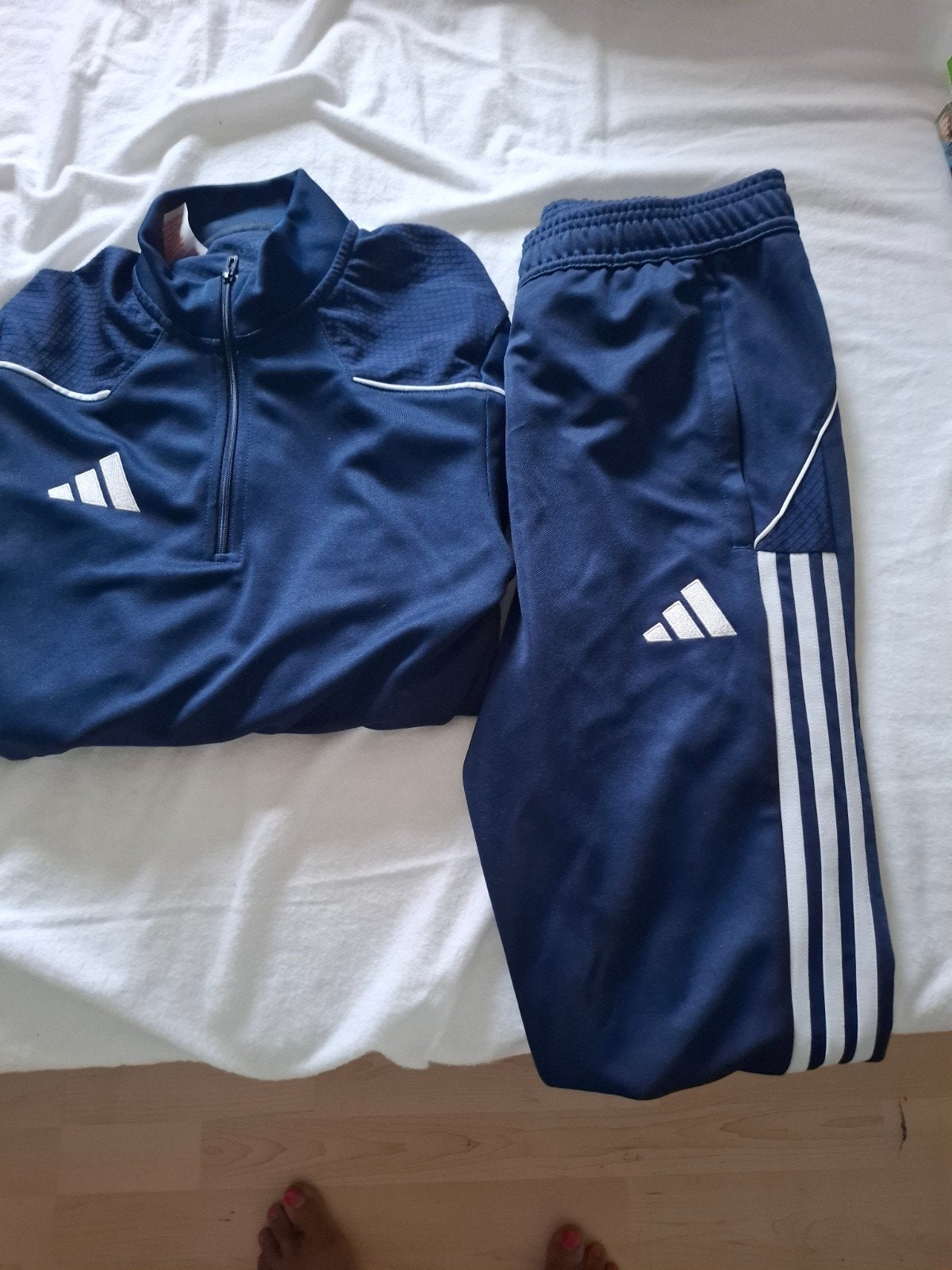 Adidas trainingspak - Donkerblauw, Kinderen en Baby's, Kinderkleding | Maat 164, Ophalen, Adidas, Jongen
