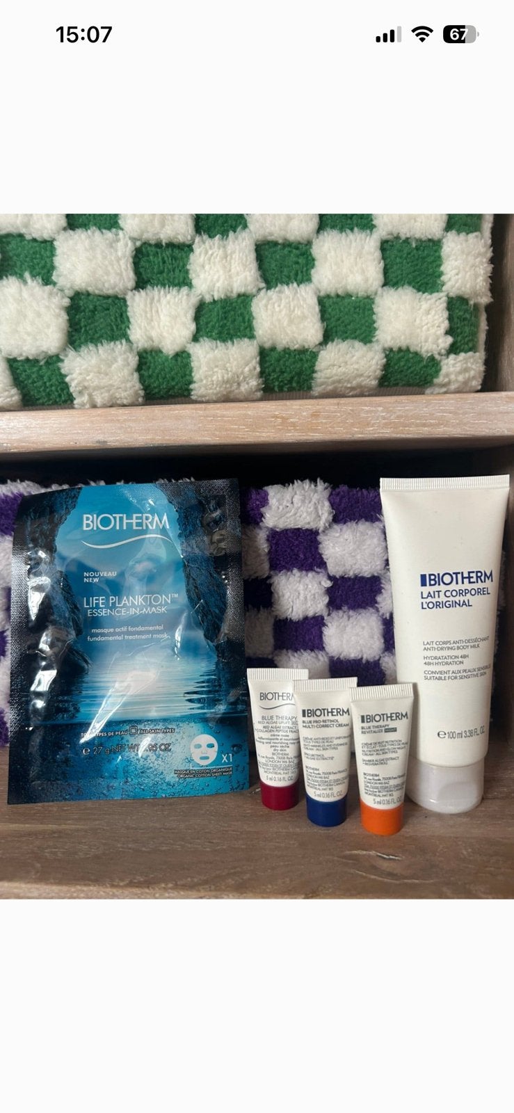 Biotherm setje masker, body lotion en samples, Verzenden, Nieuw