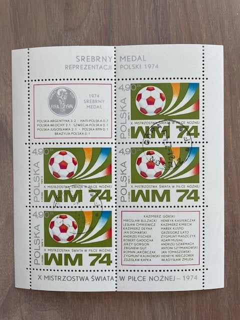 Wereld Kampioenschap Voetbal 1974, Ophalen of Verzenden, Polen, Gestempeld