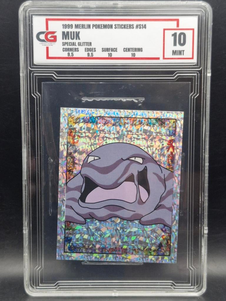 Muk 1999 pokemon sticker special glitter  CG 10 mint, Hobby en Vrije tijd, Verzamelkaartspellen | Pokémon, Verzenden, Zo goed als nieuw