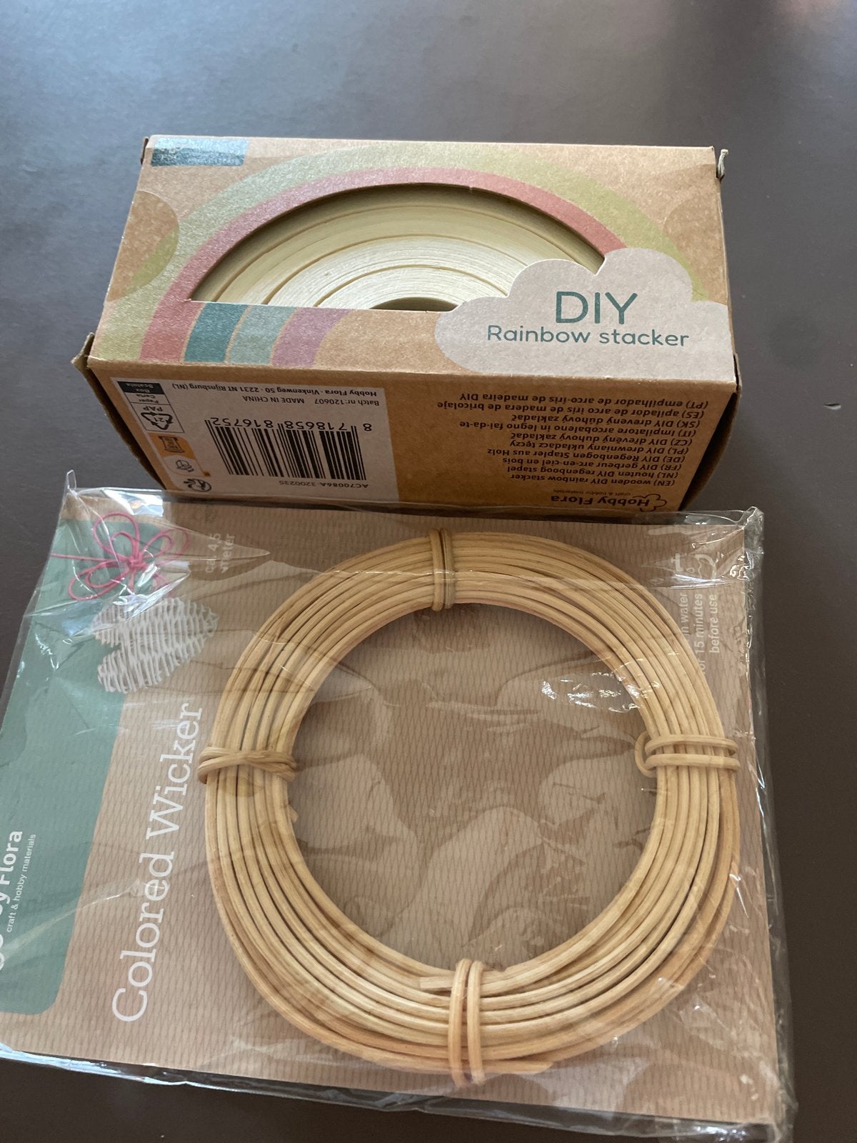 DIY Rainbow Stacker & Gekleurd Rietwerk Knutselset, Overige thema's, Nieuw, Meerkleurig, Educatief