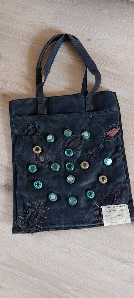 Unieke handgemaakte tas van gerecycled denim touch jeansmith, Ophalen of Verzenden, Blauw