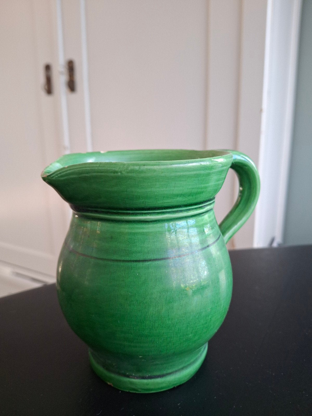 Vintage Antieke Groene Stroopkan / Melkkan, Antiek en Kunst, Ophalen of Verzenden
