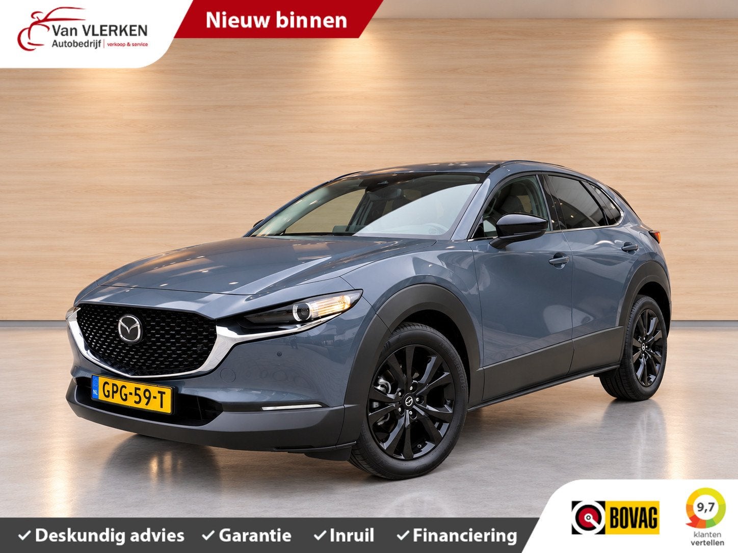 Mazda CX-30 2.0 e-SkyActiv-G M Hybrid Homura TREKHAAK, Auto's, Gebruikt, Euro 6, 4 cilinders, Bedrijf