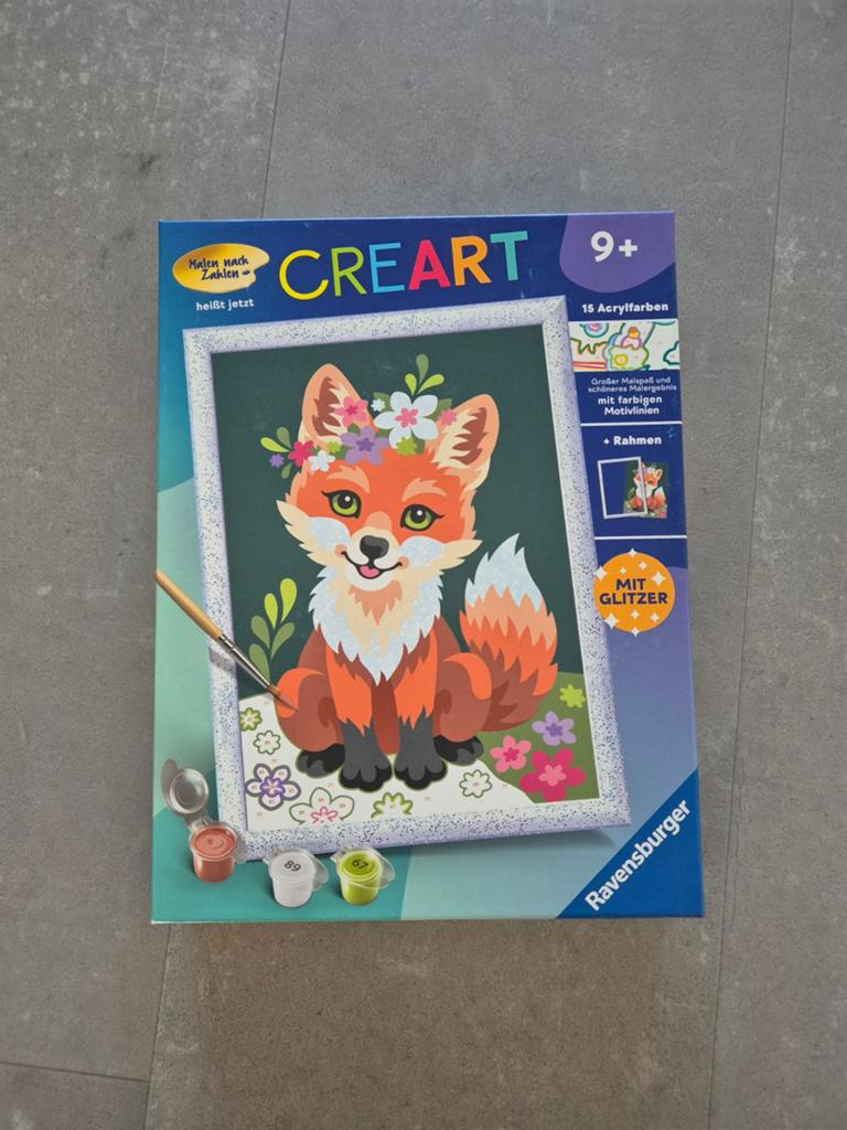 Ravensburger CREART Schilderij Vosje met Glitters, Ophalen of Verzenden