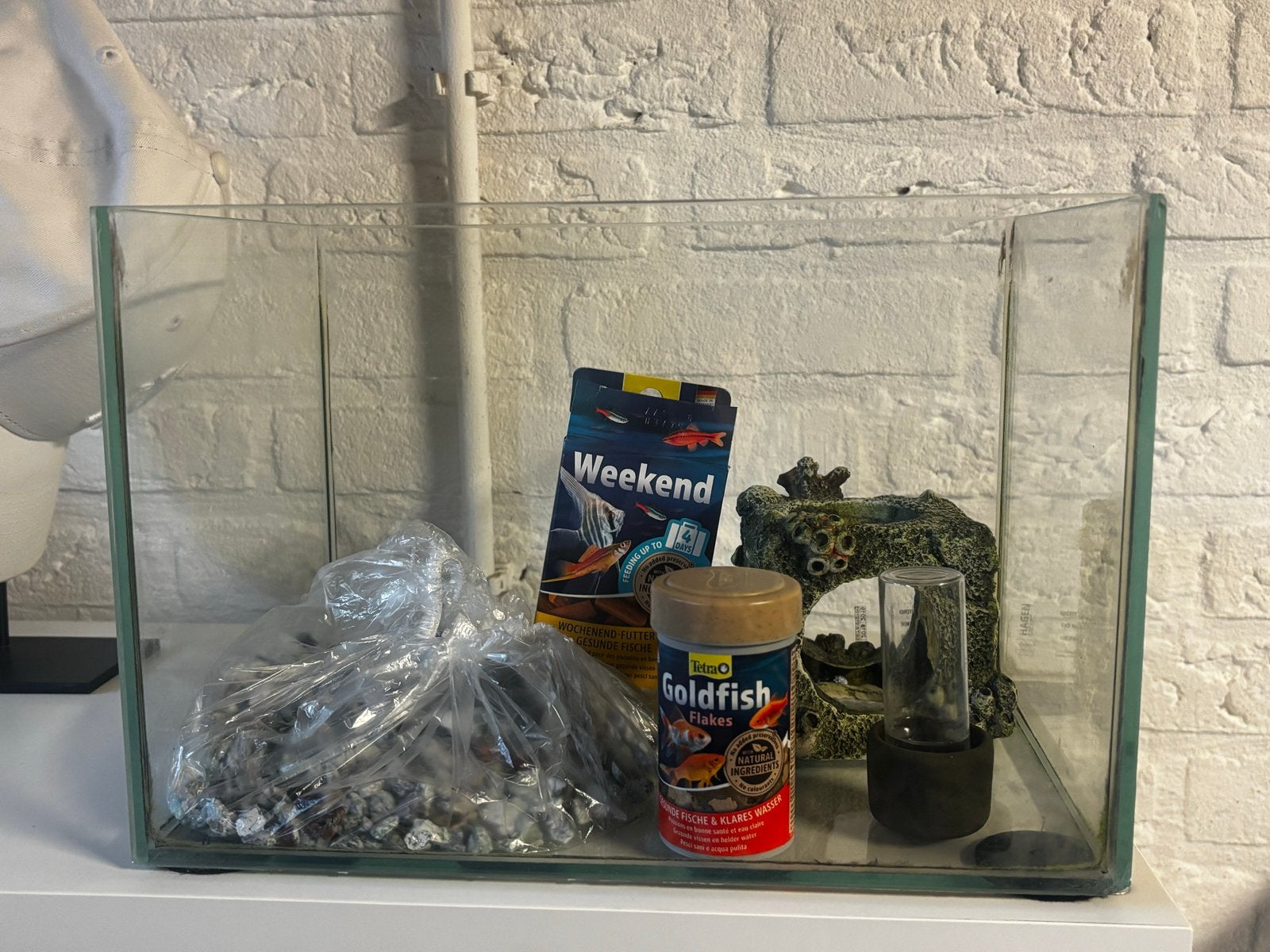 Vissenkom incl toebehoren, Ophalen, Gebruikt, Leeg aquarium