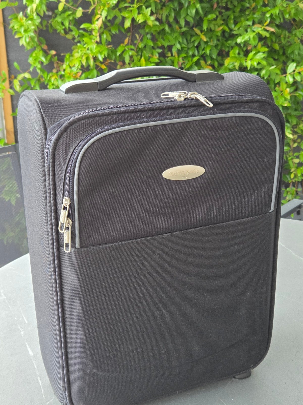 Samsonite Trolley Koffer - Handbagage formaat, 40 tot 60 cm, Zwart, Ophalen of Verzenden, Wieltjes