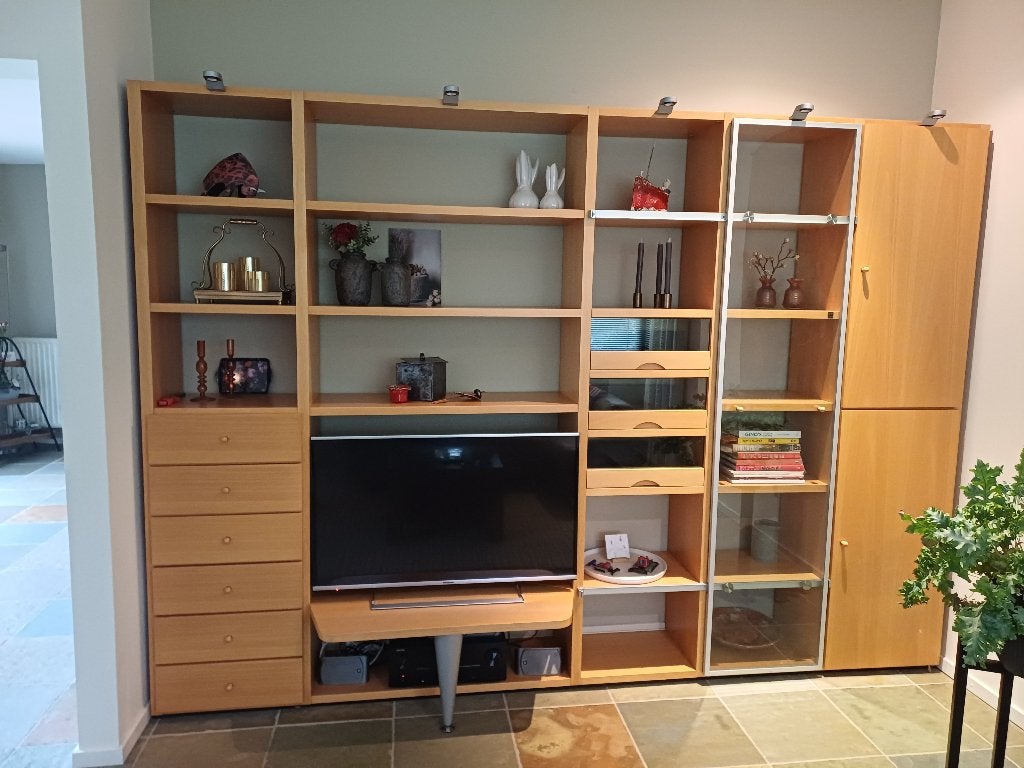Hulstra wandkast Mega Design, Ophalen, Gebruikt, 200 cm of meer, Met lade(s)