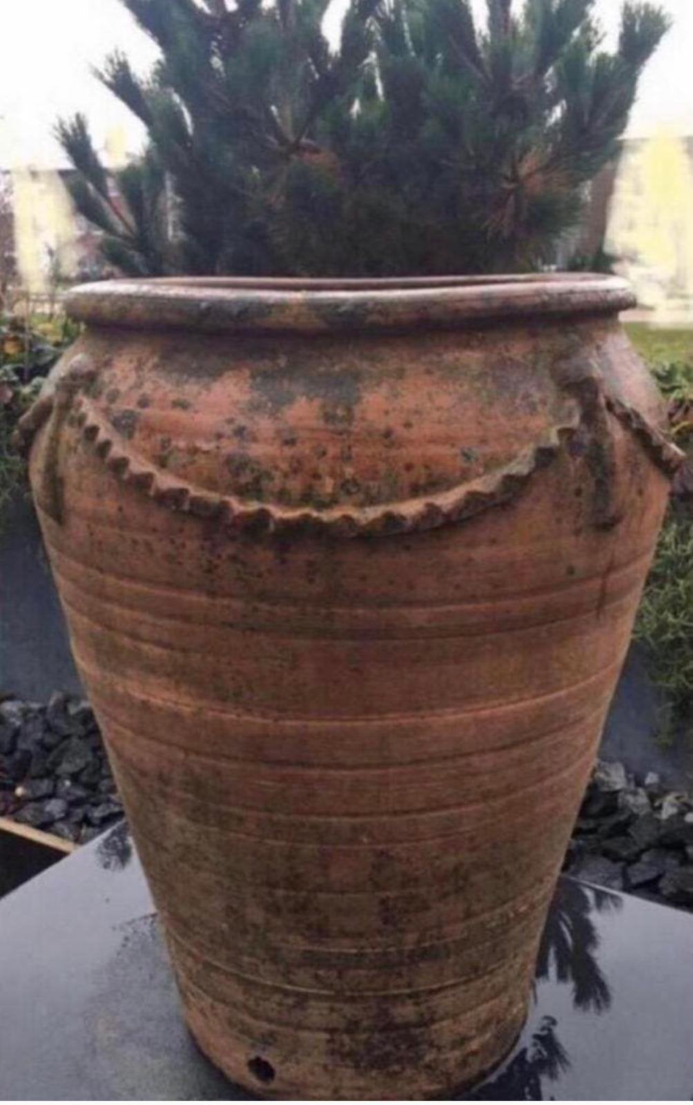 Prachtige antieke Toscaanse Terracotta vaas bloempot 57cm, Ophalen, 40 cm of meer, Rond, Zo goed als nieuw