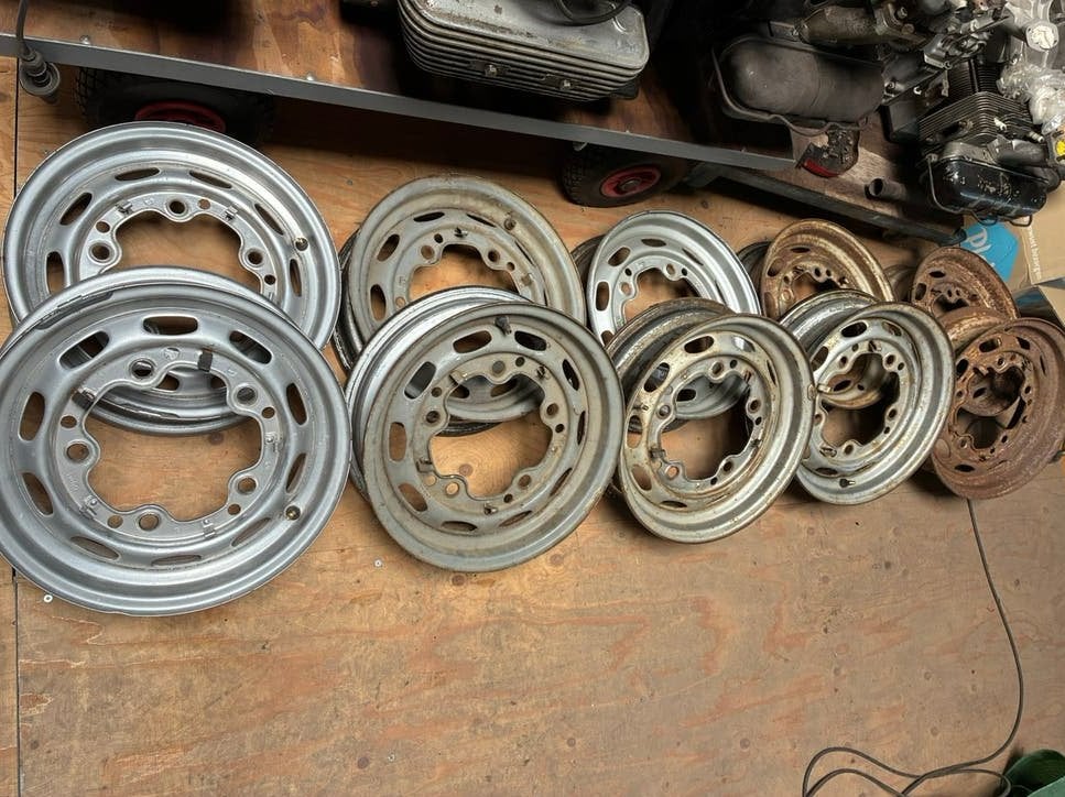 Porsche 356 velgen origineel. Diverse datums €200 p/st., Ophalen of Verzenden, 15 inch, Zomerbanden, Velg(en)