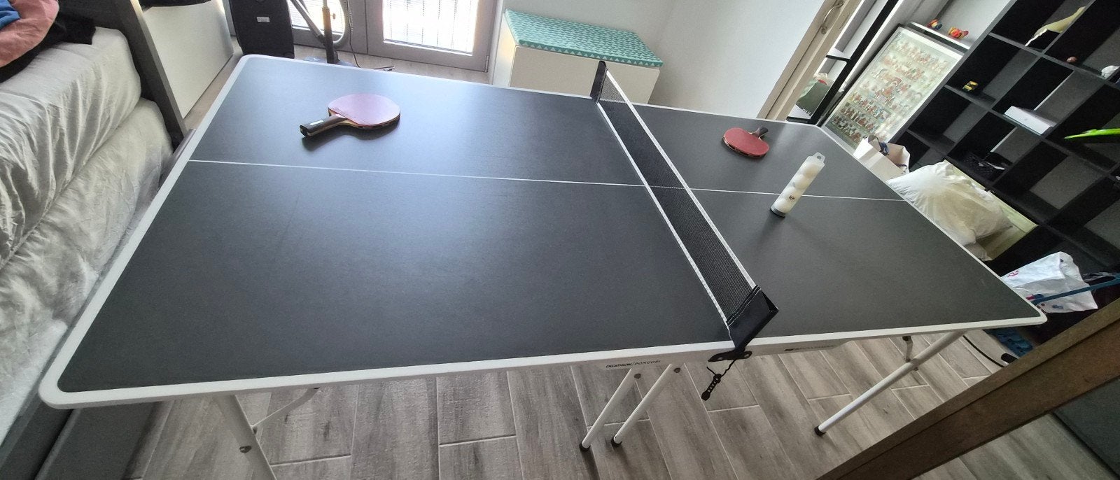 Tafeltennistafel met 2 batjes en 4 balletjes, Ophalen, Gebruikt, Tafel Indoor