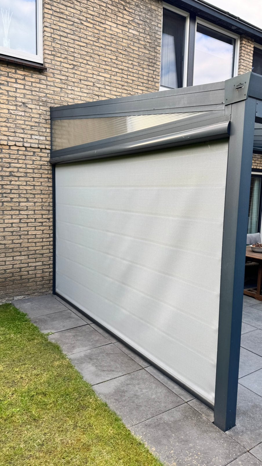 Screen incl geleiderails en Somfy afstandsbediening, Doe-het-zelf en Verbouw, Rolluiken, Ophalen, Overige kleuren, 200 cm of meer