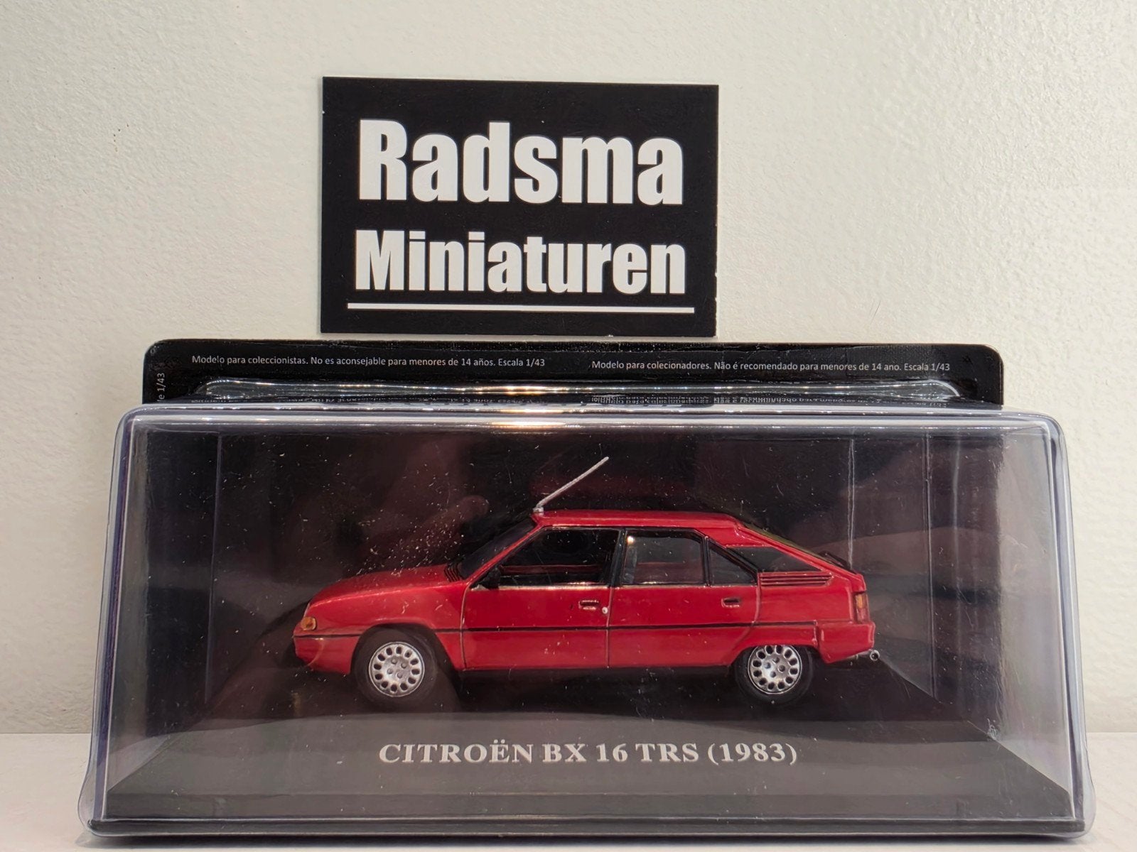 Citroën Bx 16 TRS - Rood - 1:43 Ixo/Altaya, Overige merken, Auto, Nieuw, Ophalen of Verzenden